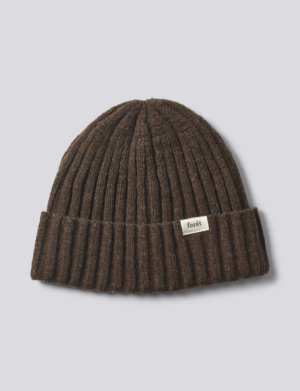 Relax Rib Lambswool Beanie Wood, Forét
