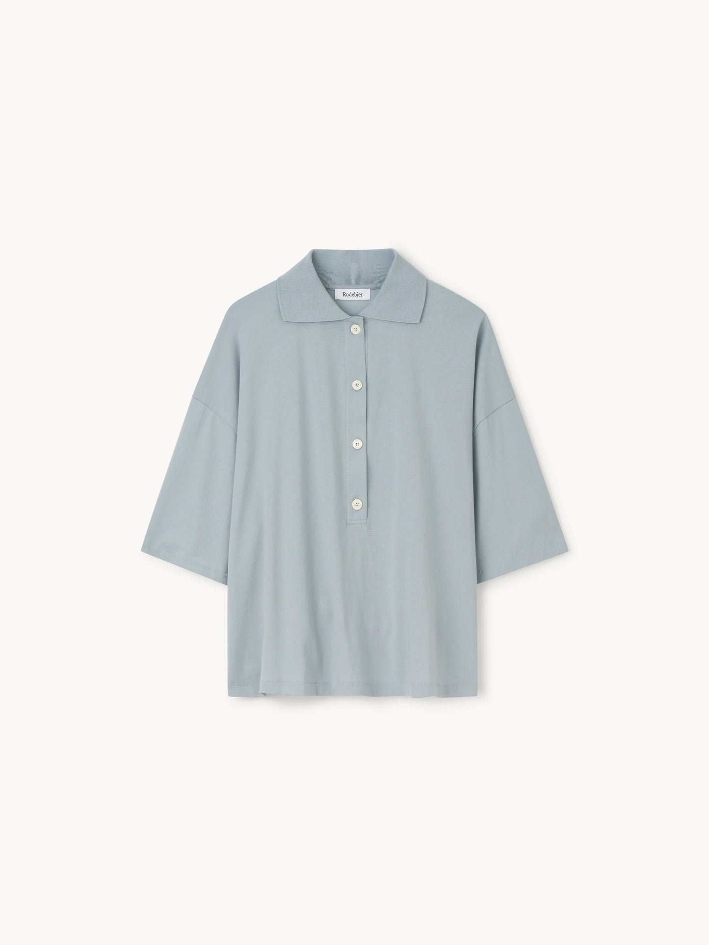 The Bliss Oversized Polo Shirt Pearl Blue, Rodebjer, Såininorden
