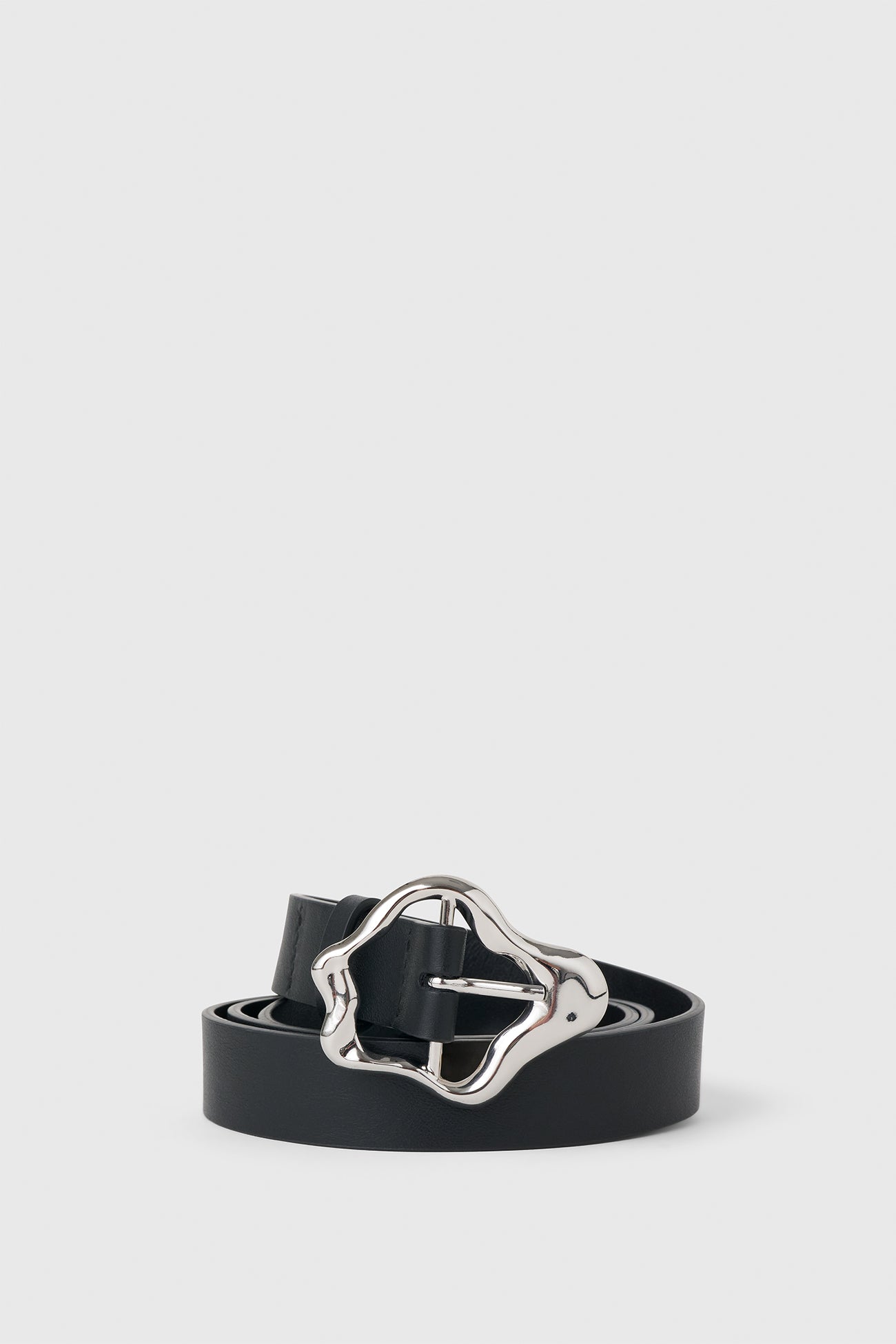 Coral Leather Belt Black