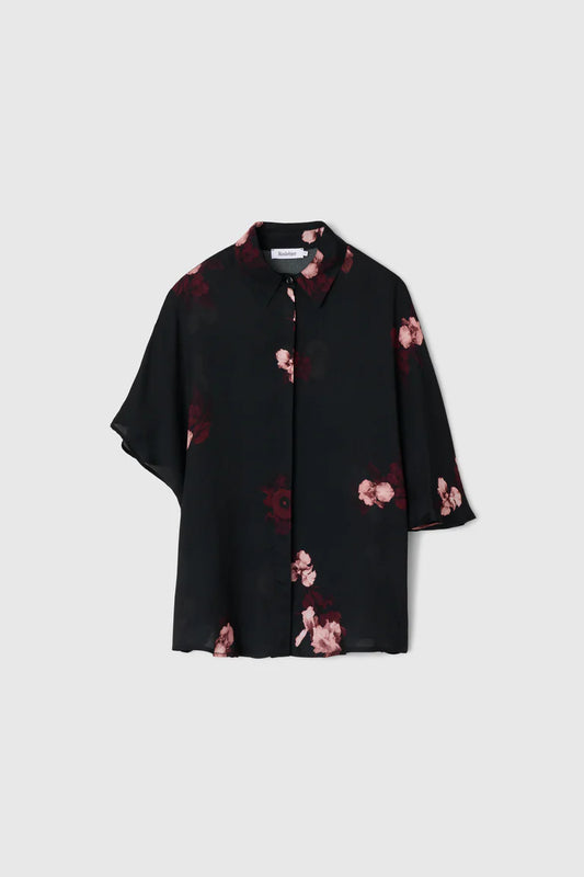 Finch Bouquet Blouse, Wine/Black