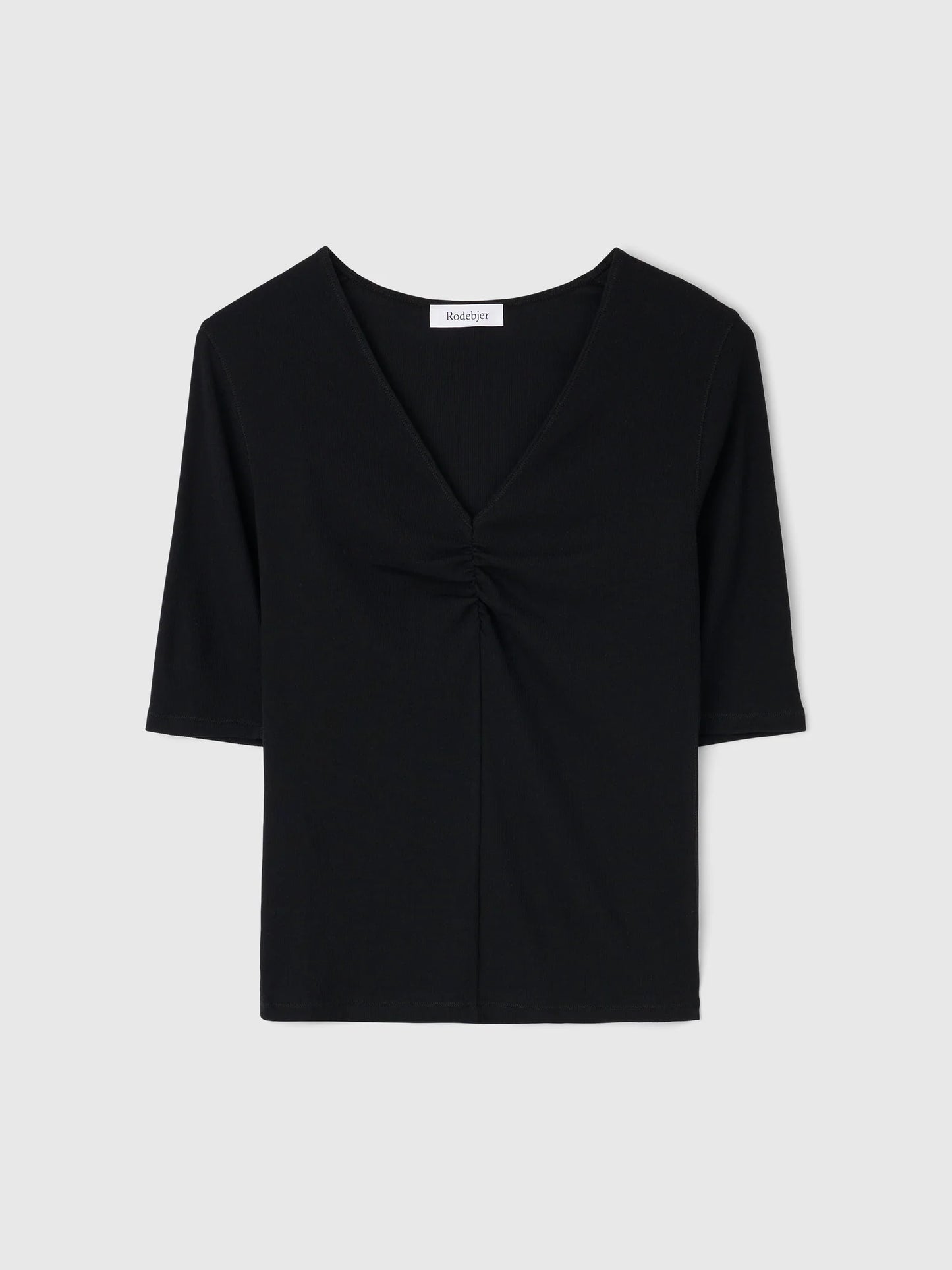 Kaia V-neck Tricot Top Black, Rodebjer, Såininorden