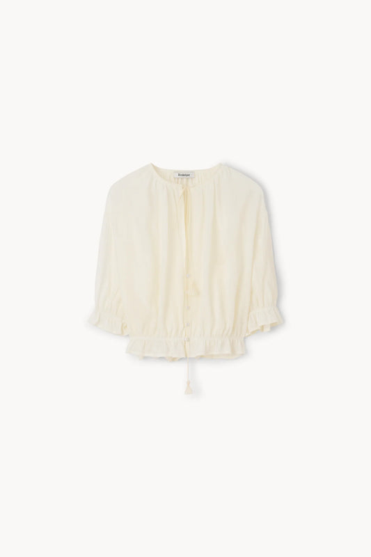 Perla Plissé Blouse Gardenia Cream, Rodebjer, Såininorden