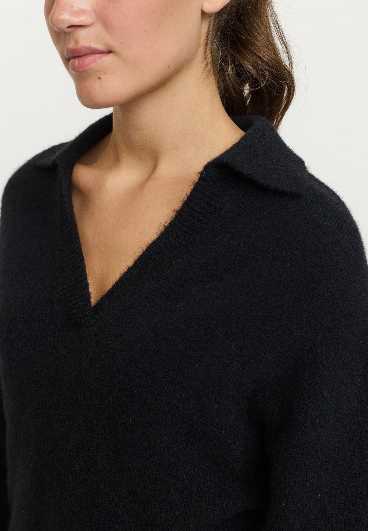 SRAllison Polo SS Knit, Black