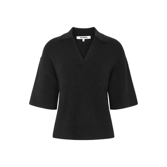 SRAllison Polo SS Knit Black, Soft Rebels