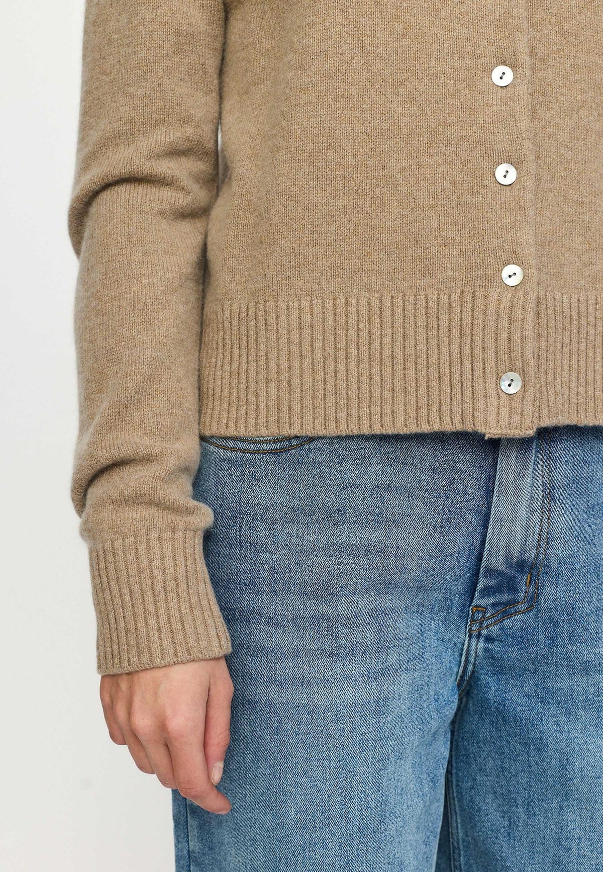 SRAvery Cardigan Knit, Silver Mink