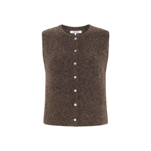 SRCamilla Vest Knit Demitasse Mel, Soft Rebels