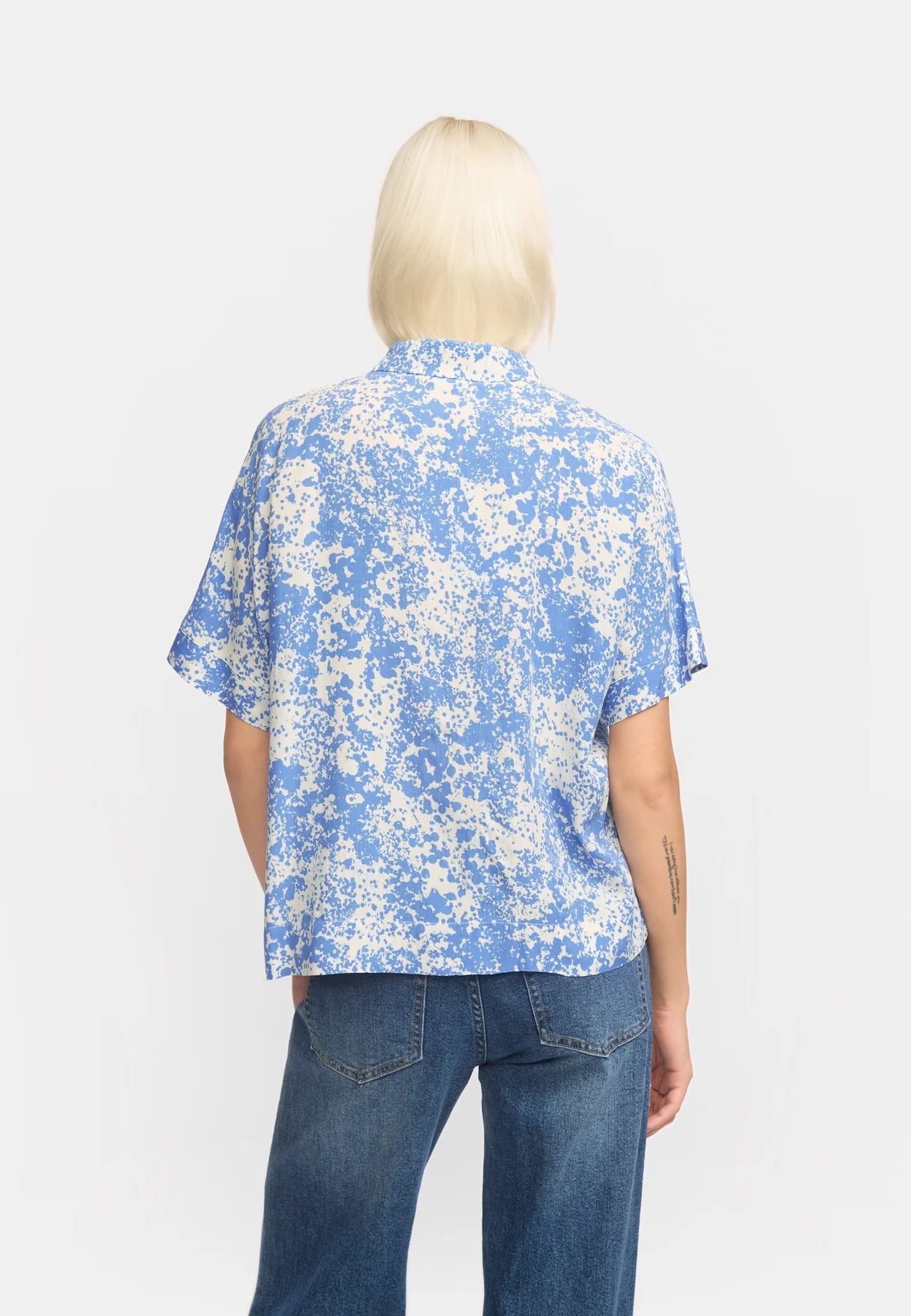 SREleanor Freedom SS Shirt, Microscope Print Ultramarine