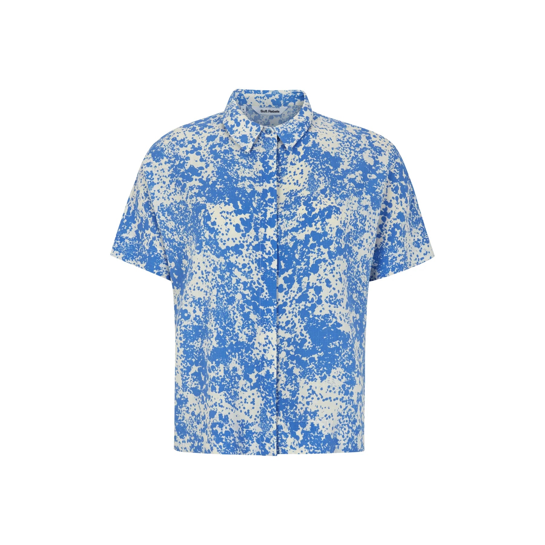 SREleanor Freedom SS Shirt Microscope Print Ultramarine