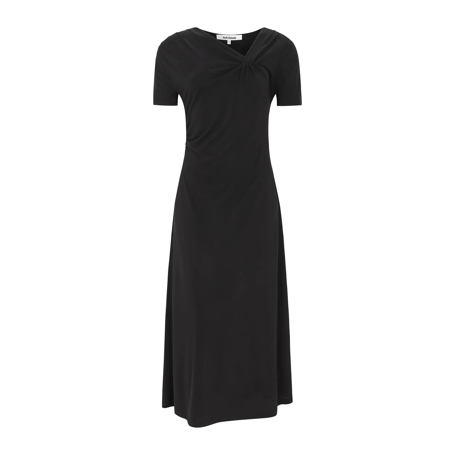SRElla Drape Dress Black, Soft Rebels, Såininorden