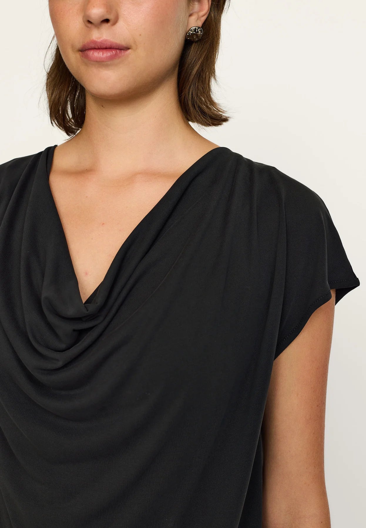 SRElla Draped Top, Black