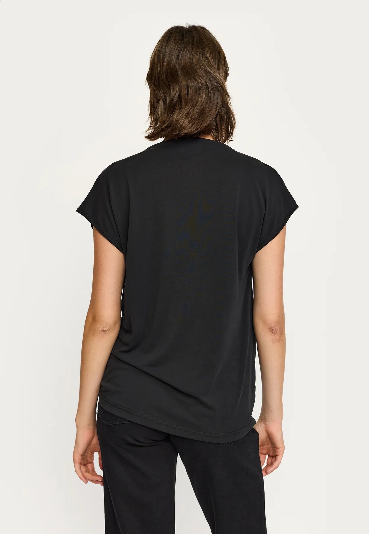 SRElla Draped Top, Black