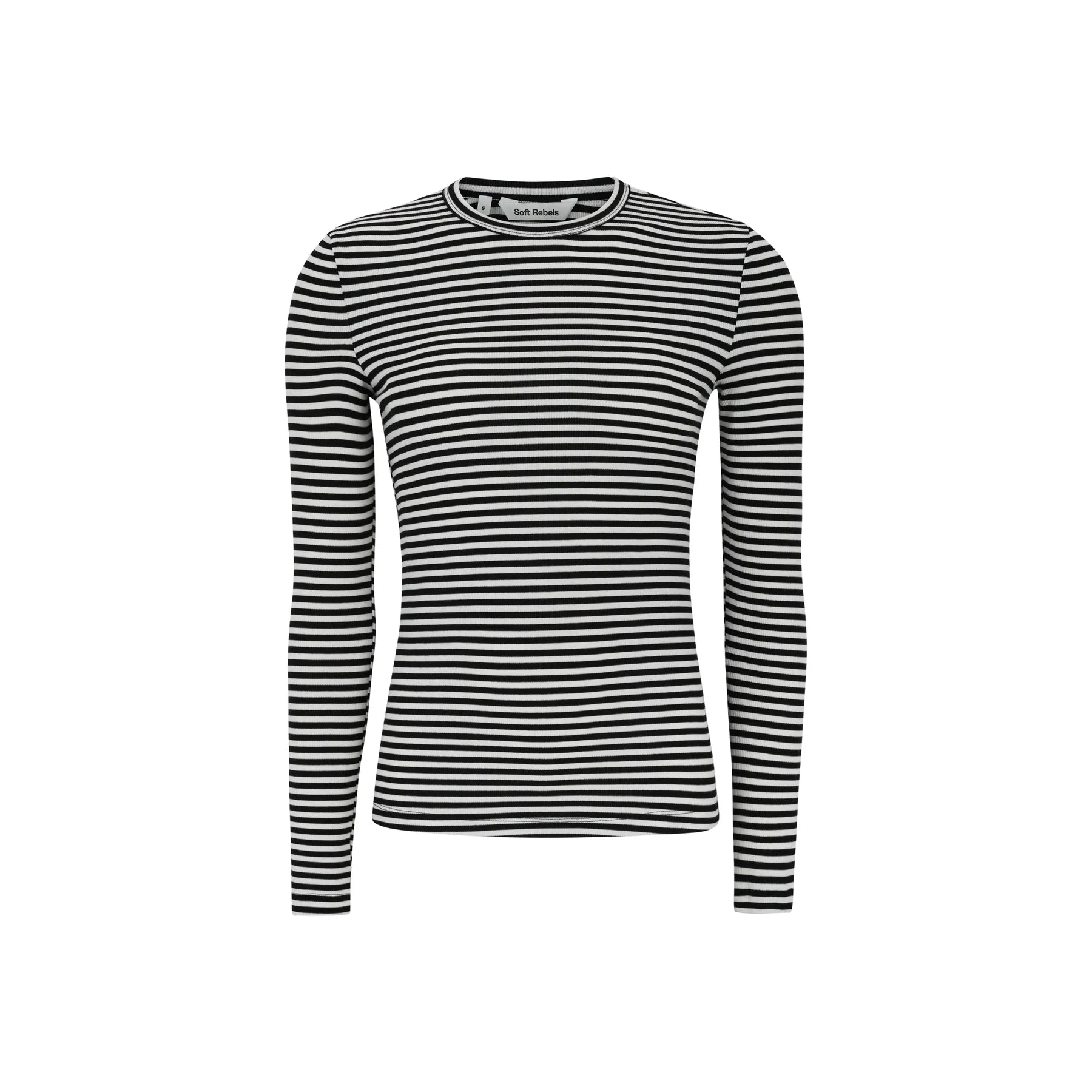 SRFenja Stripe O-neck Top Black