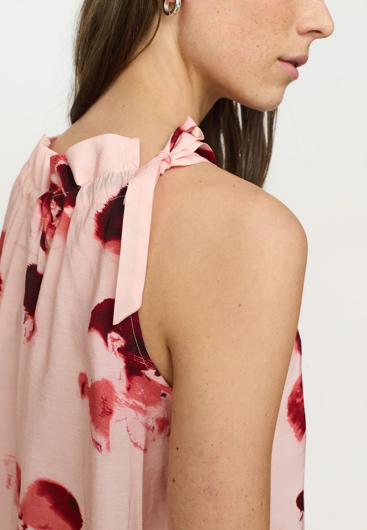 SRHaina Print Top, Blurred Flower Lotus