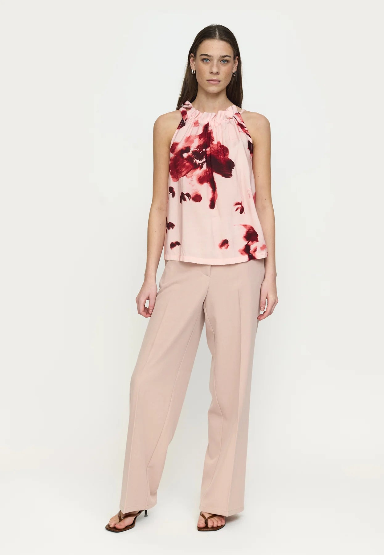 SRHaina Print Top, Blurred Flower Lotus