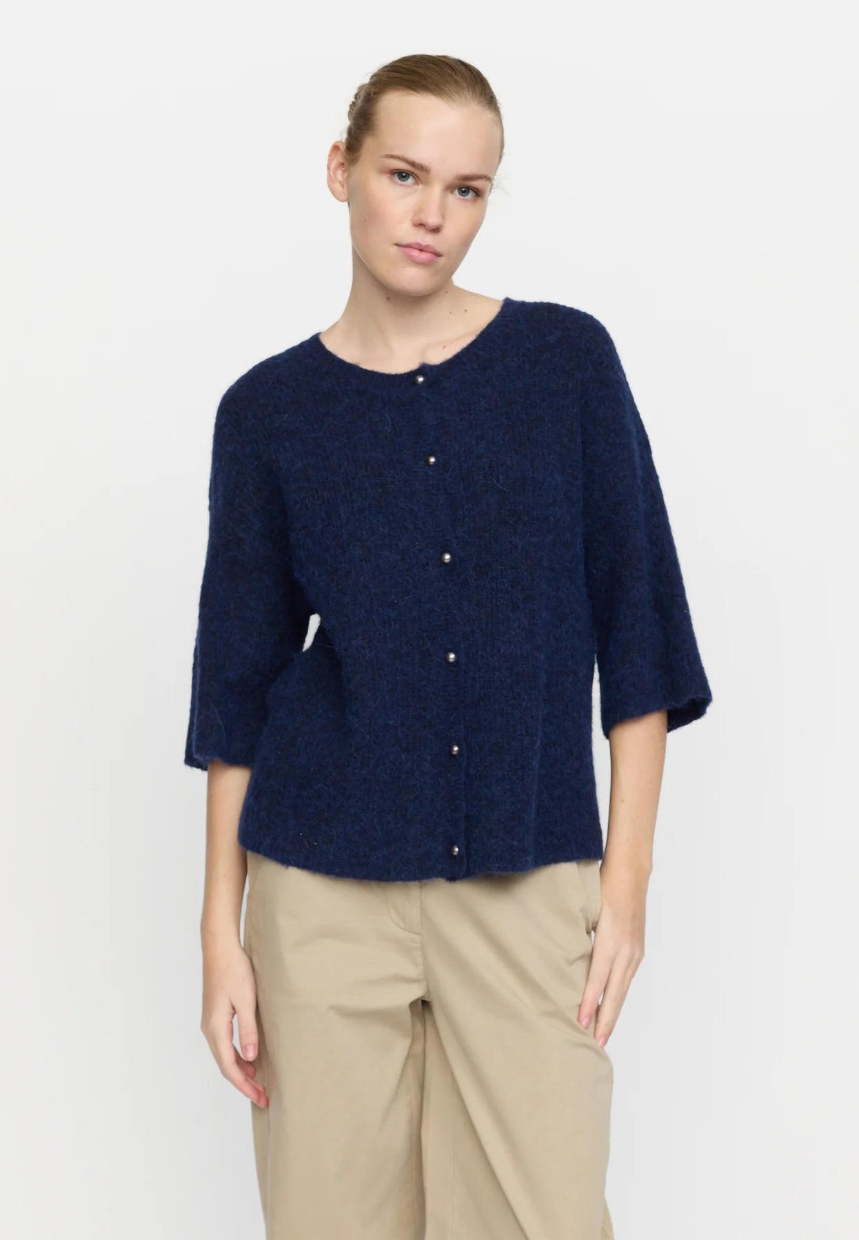 SRHema SS Cardigan Knit, Total Eclipse
