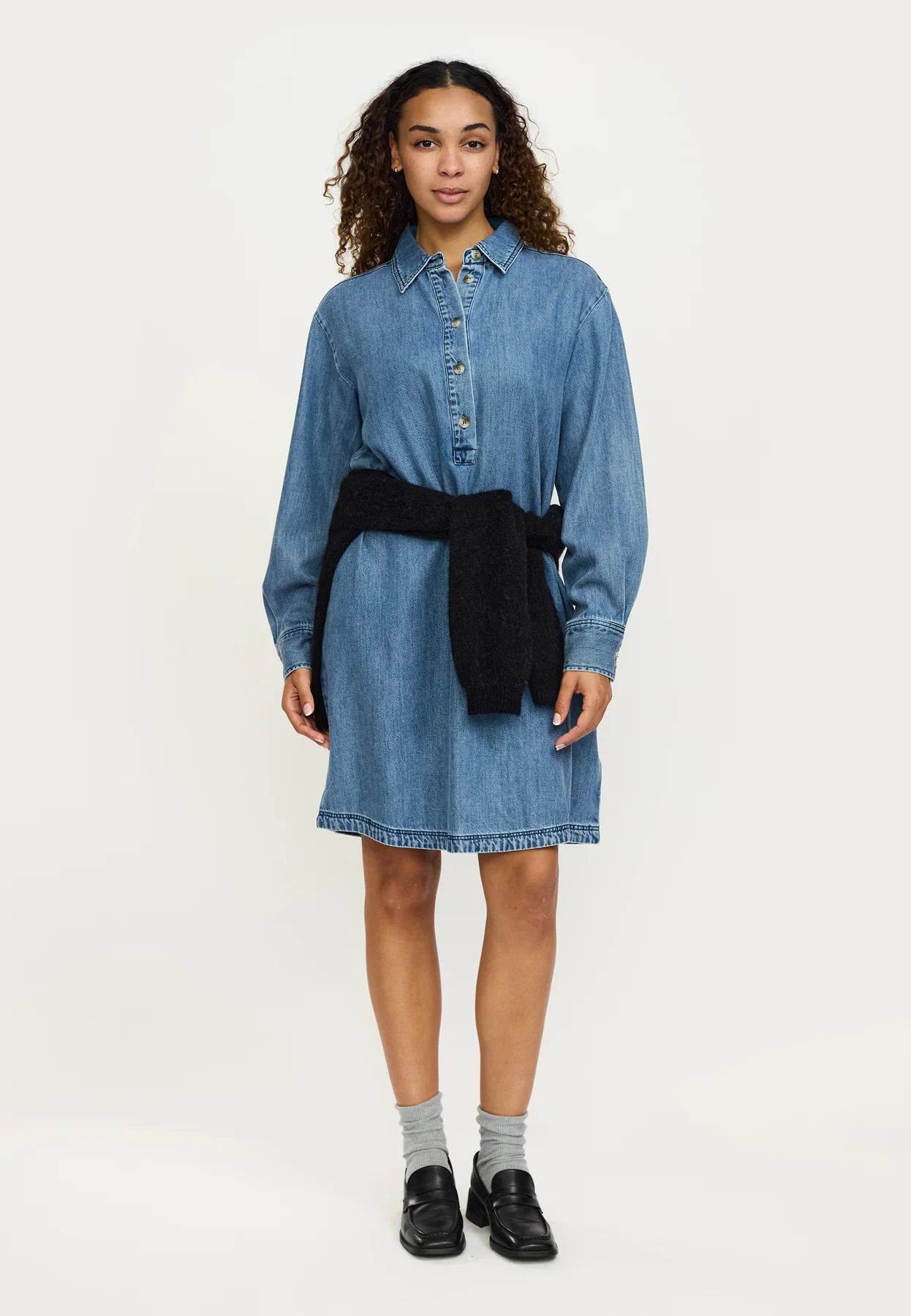 SRKeira Erin Dress, Dark Blue Denim