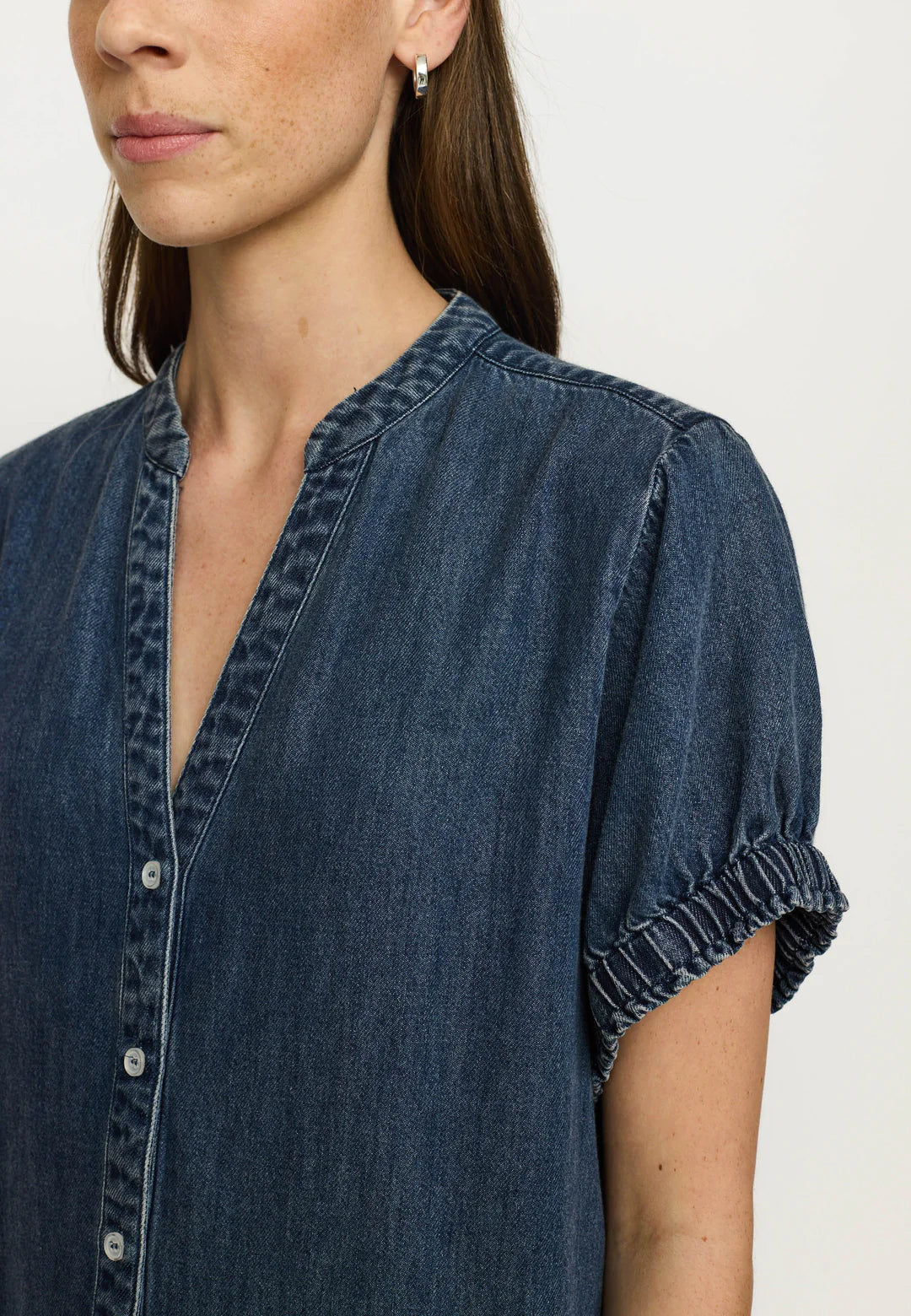 SRKeira Midi Dress, Dark Blue Denim
