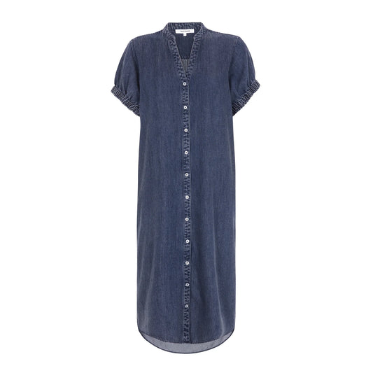 SRKeira Midi Dress Dark Blue Denim, Soft Rebels, Såininorden