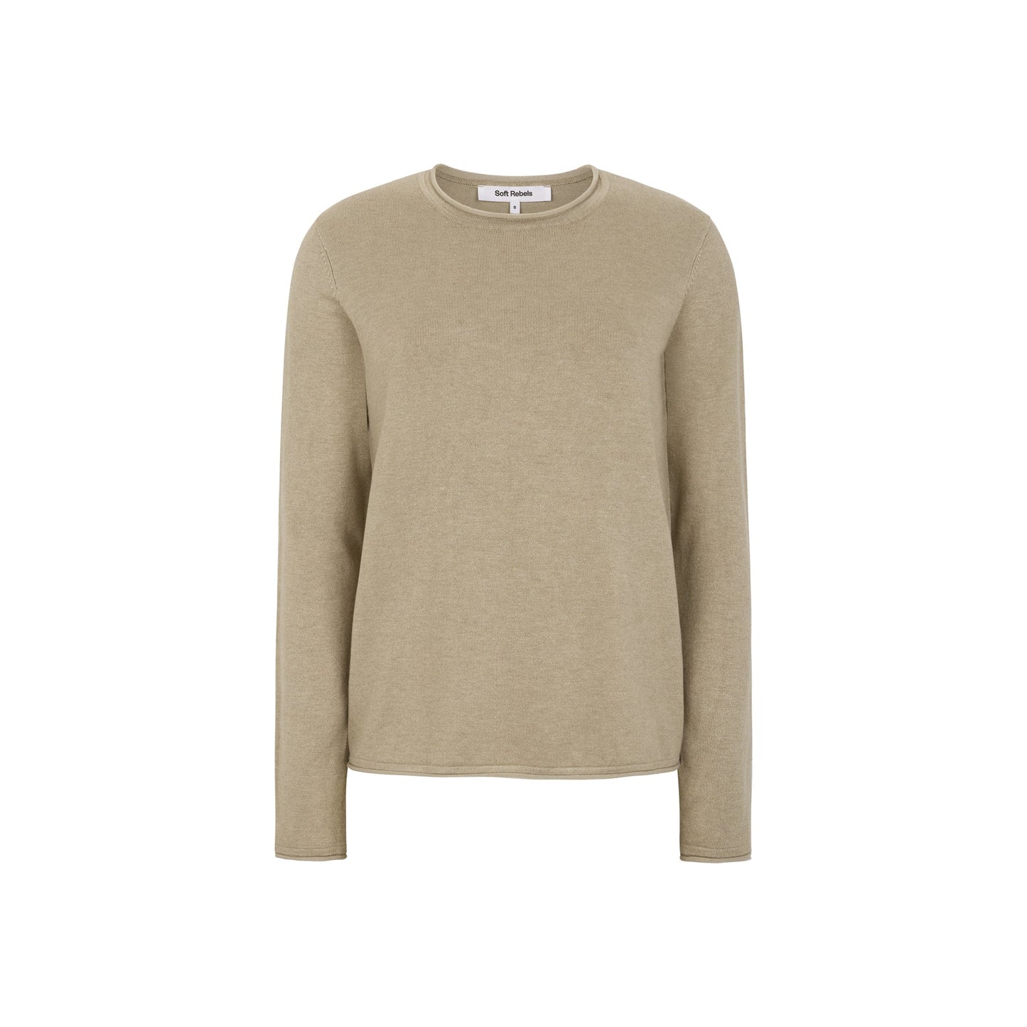 SRMarla O-neck Roll Edge Knit Nomad Melange