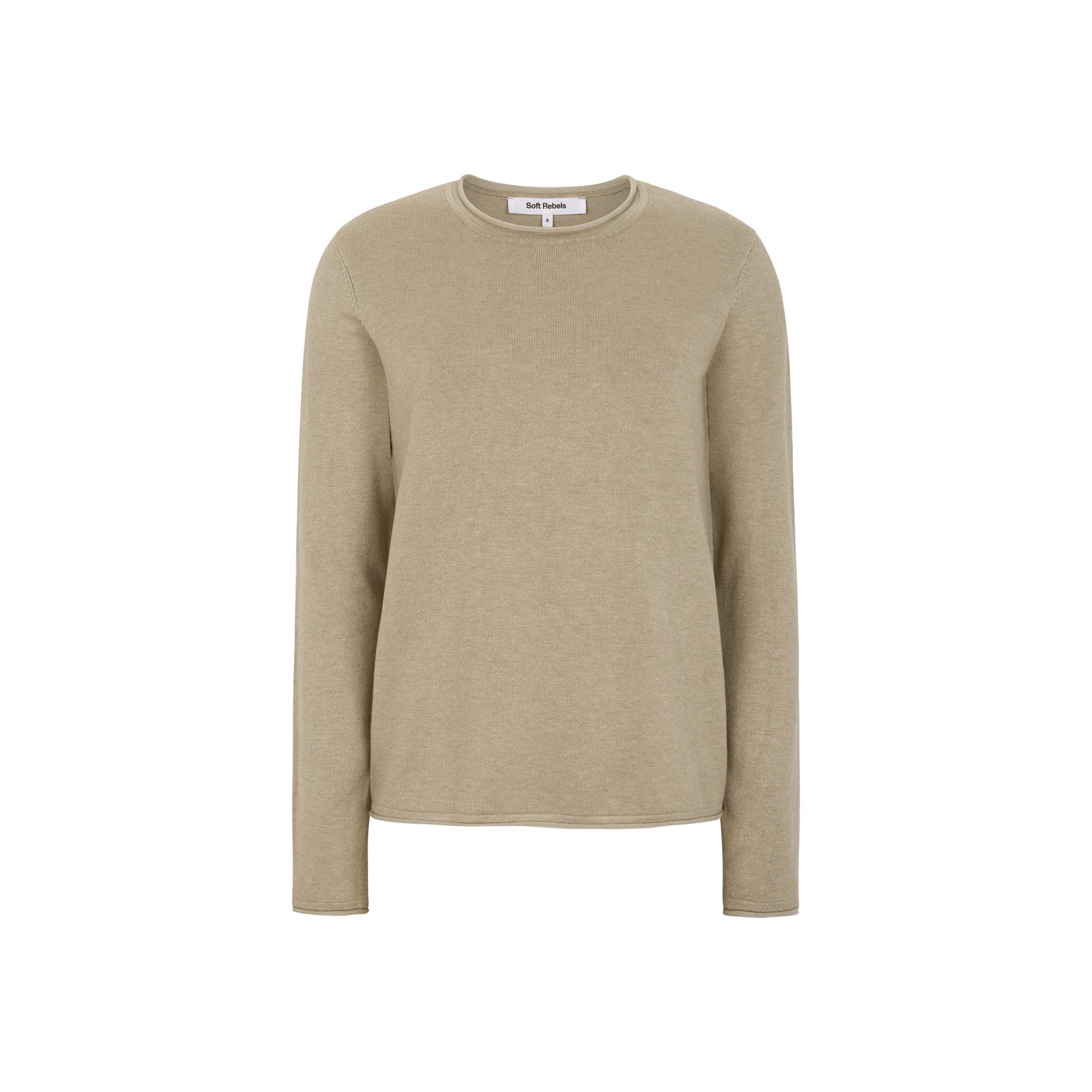 SRMarla O-neck Roll Edge Knit Nomad Melange
