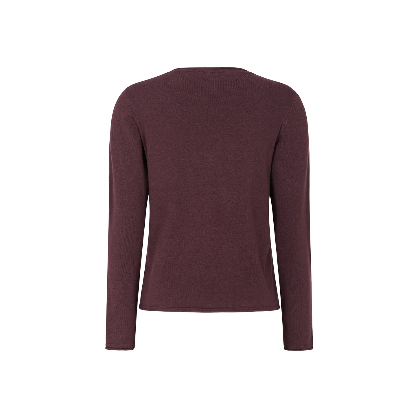 SRMarla O-neck Knit Roll Edge, Vinyard Wine