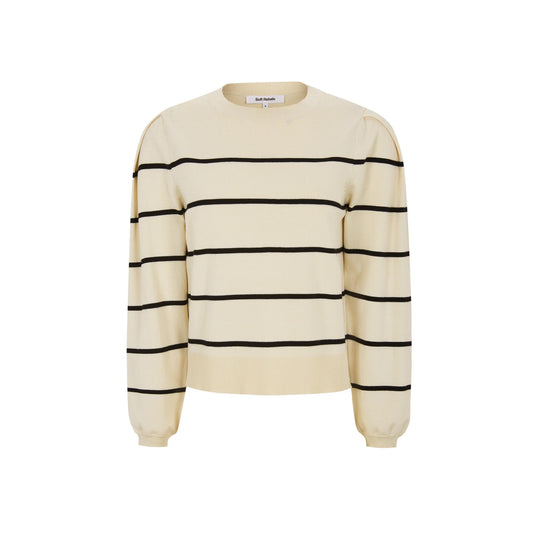 SRMarla O-neck Stripe Knit Arctic Wolf, Soft Rebels, Såininorden
