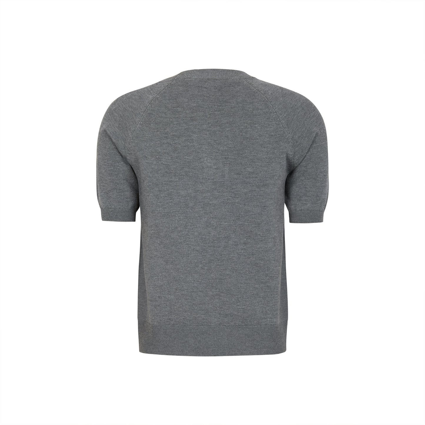 SRMarla SS O-neck Knit, Medium Grey Melange
