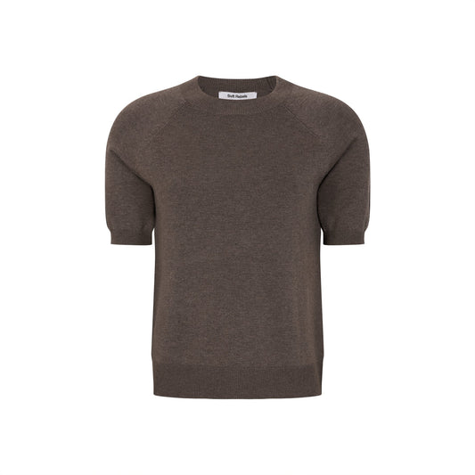 SRMarla SS O-Neck Knit Coffee Quartz Melange