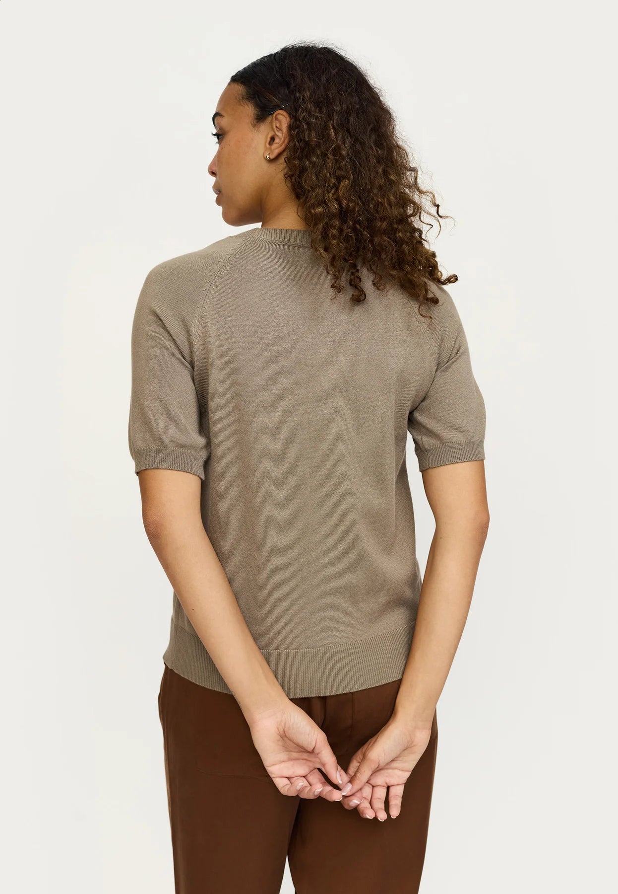 SRMarla SS O-neck Knit, Greige
