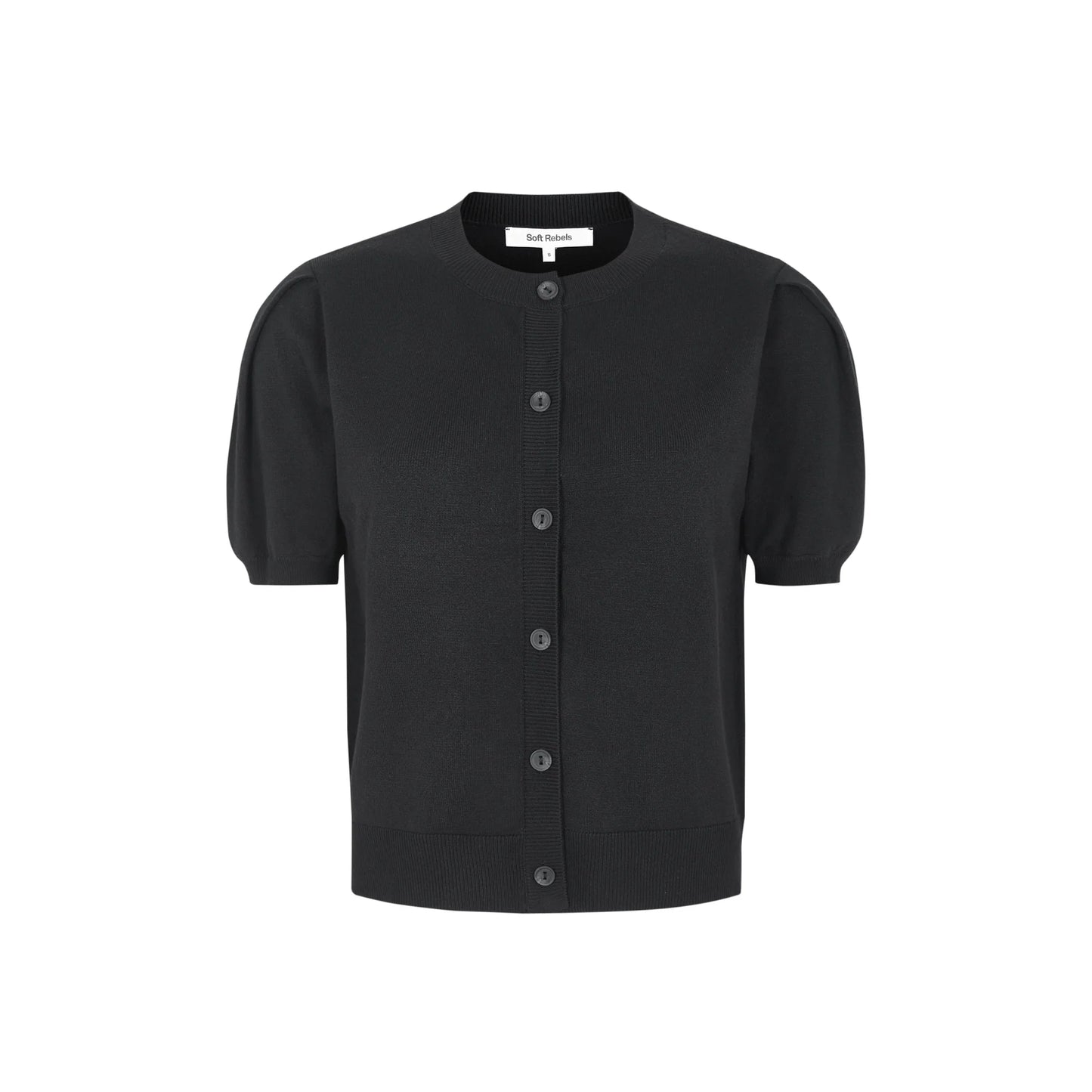 SRMarla SS O-neck Cardigan Knit Black, Soft Rebels, Såininorden