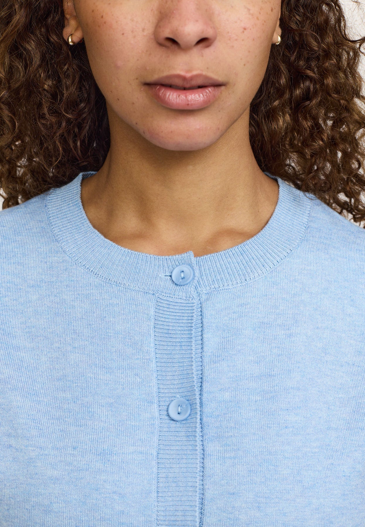 SRMarla SS O-neck Cardigan Knit, Windsurfer Melange