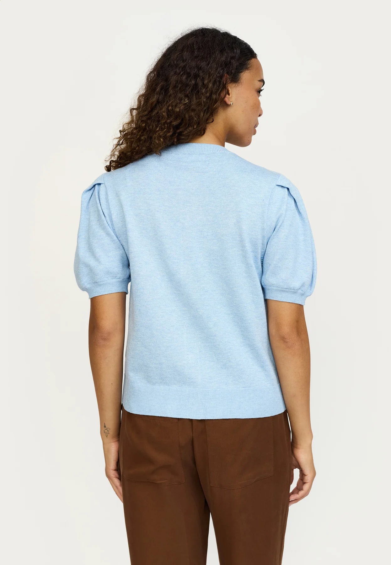 SRMarla SS O-neck Cardigan Knit, Windsurfer Melange