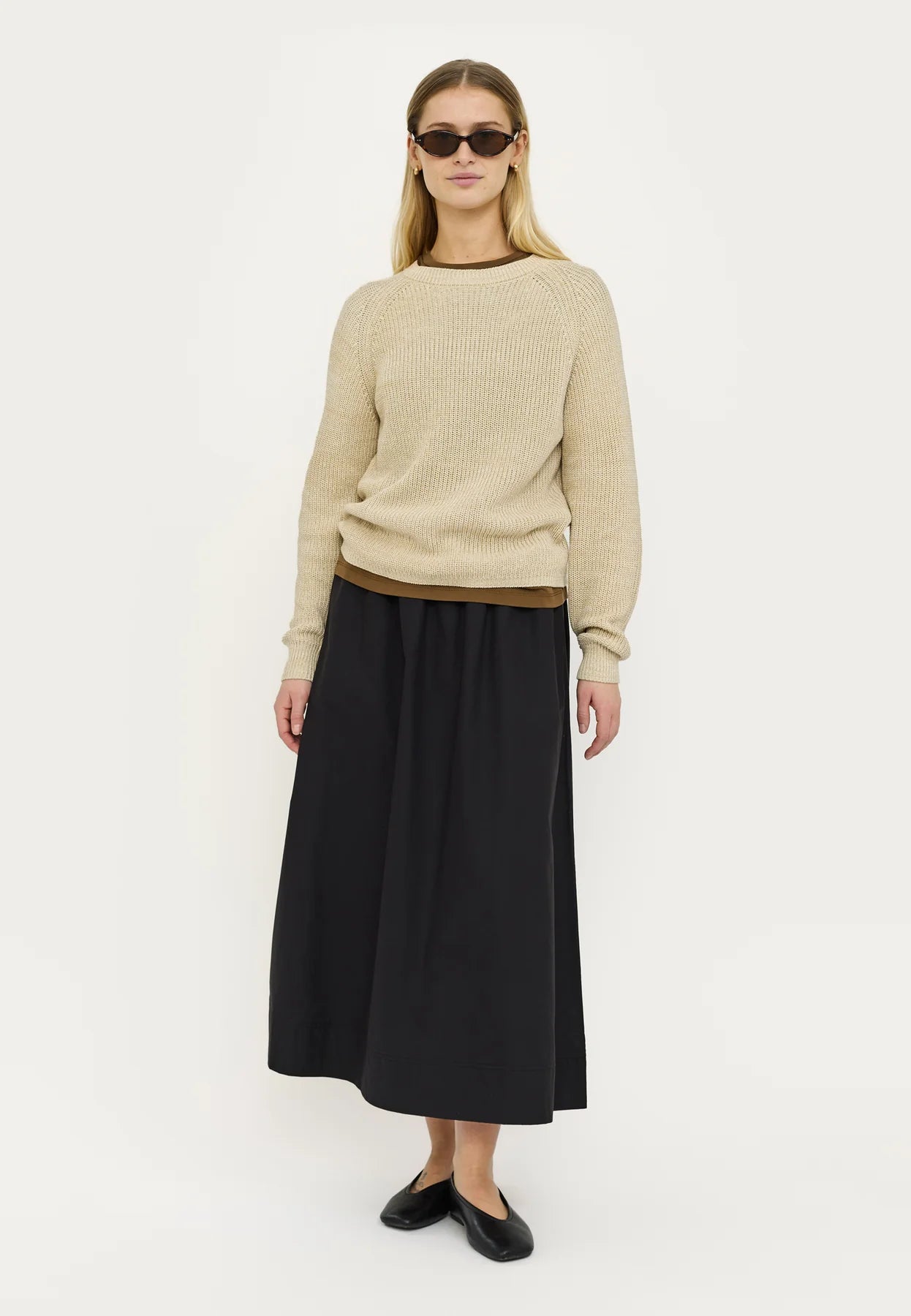 SRMarlee Midi Skirt, Black