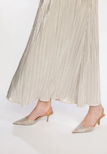 SRNevaeh Skirt, Silver Plissé