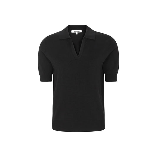 SRParker Polo V-neck Knit Black, Soft Rebels, Såininorden