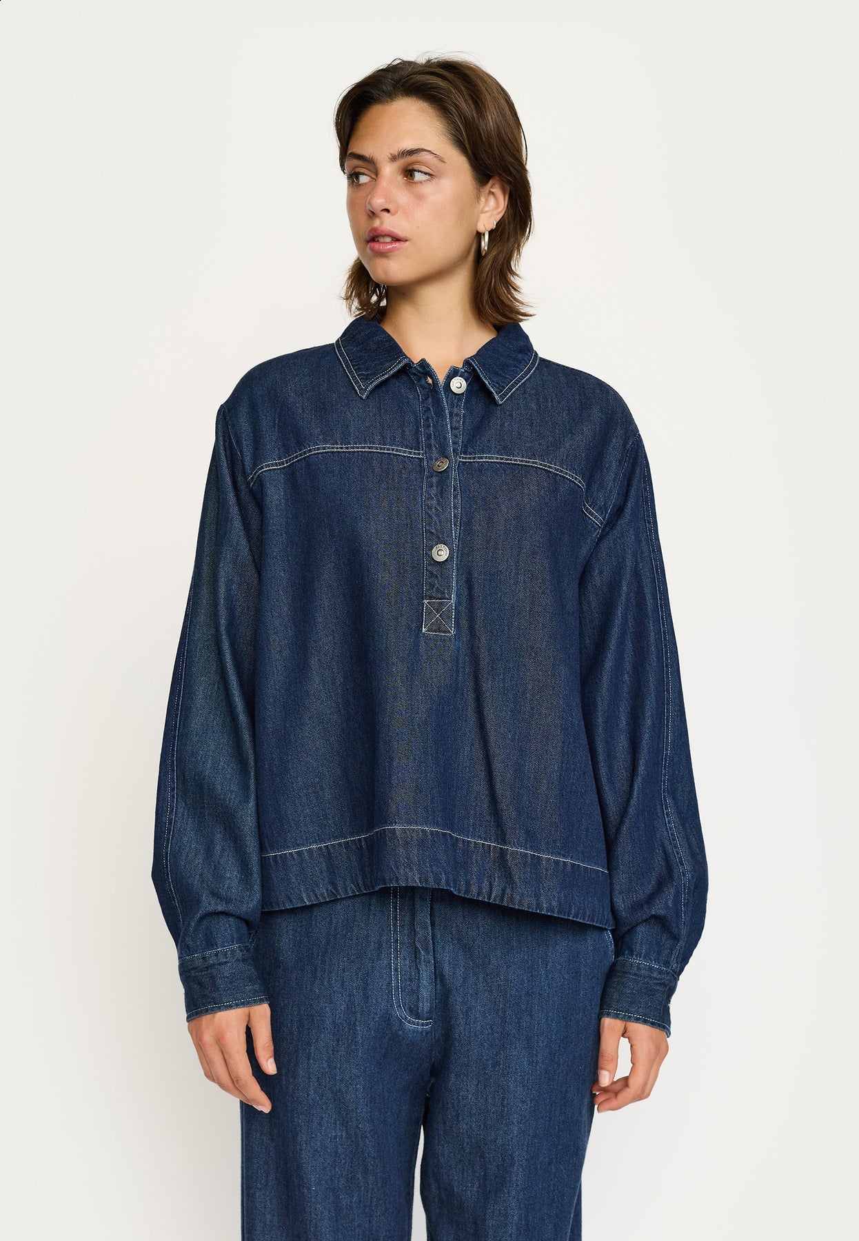 SRPortia Blouse, Dark Blue