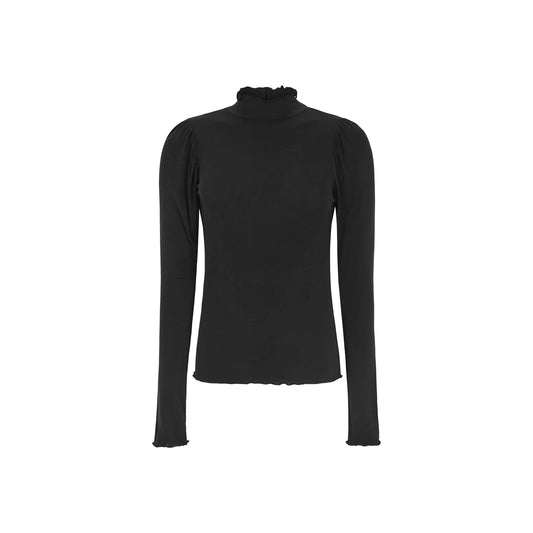 SRRoman Frill LS Top Black