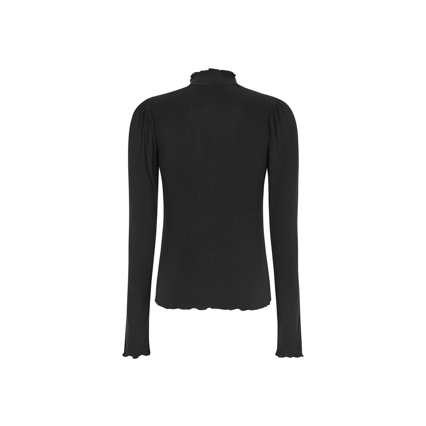 SRRoman Frill LS Top, Black