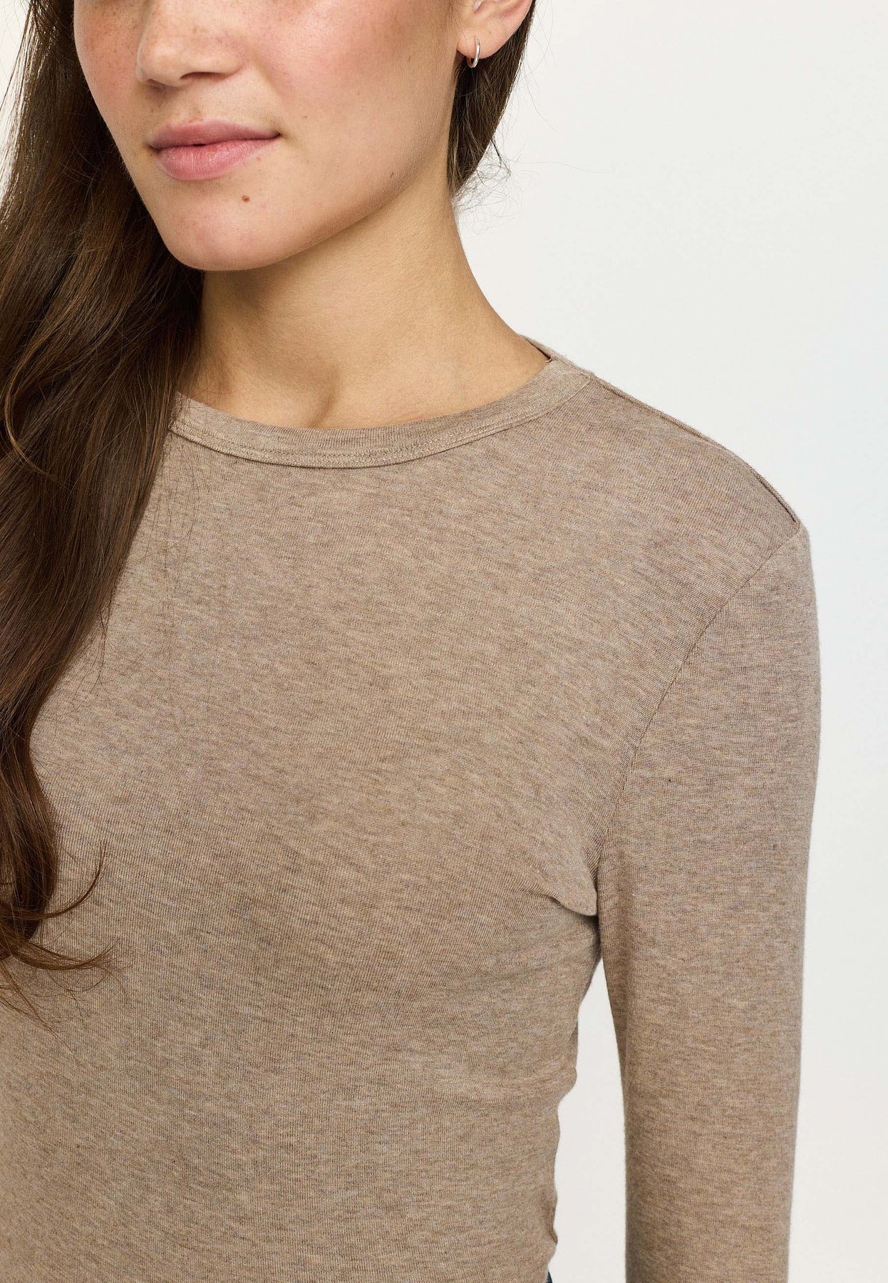 SRRoman O-neck, Silver Mink Melange