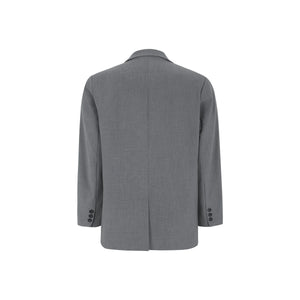 SRVilja Loose Blazer, Medium Grey Melange