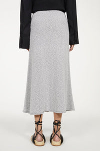 Flora Knitted Skirt, Grey Melange