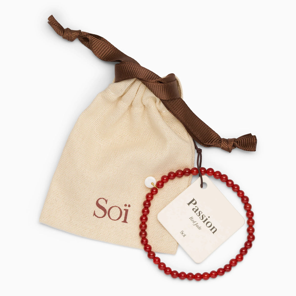 Petite Bracelet, Red Jade