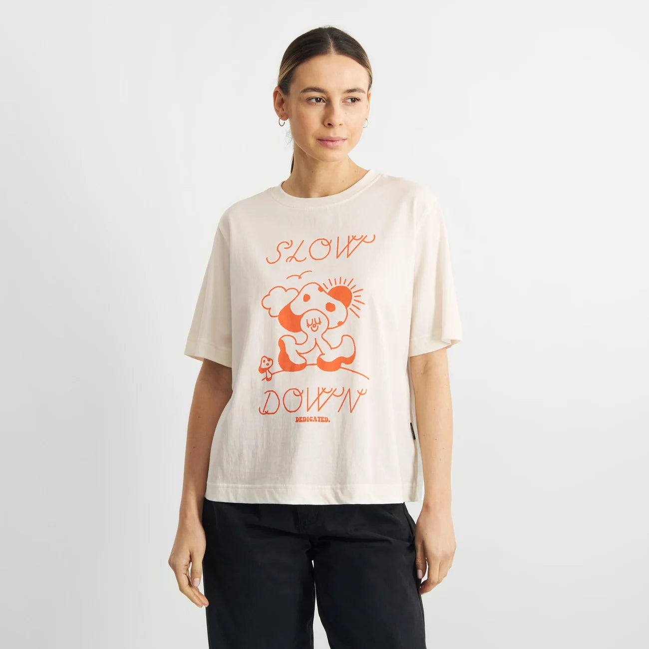 T-shirt Vadstena Slow Down, Off White