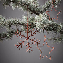 Ladda upp bild till gallerivisning, Julgranshänge Snowflakes &amp; Stars, Brown
