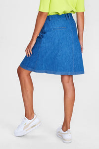 Nurina Skirt, Medium Blue Denim