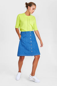 Nurina Skirt, Medium Blue Denim