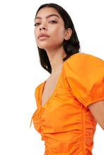 Ladda upp bild till gallerivisning, Miniklänning I Bomullspoplin, Vibrant Orange
