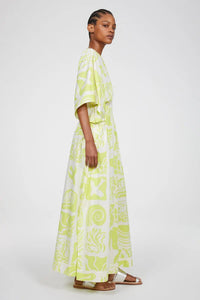 Mistie Cotton Dress, Lime