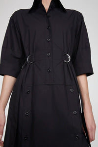 Gelato Cotton Dress, Black