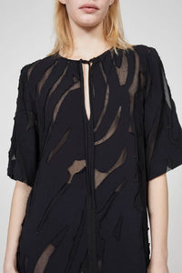Lynn Applique Dress, Black